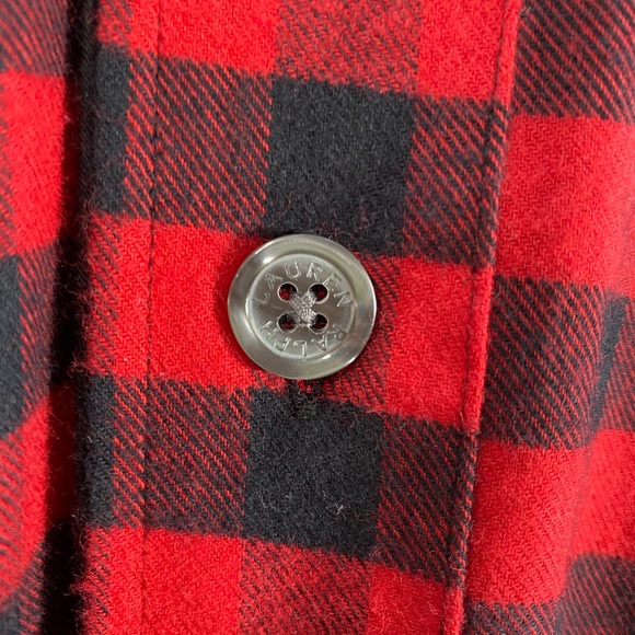 POLO RALPH LAUREN PLAID ONE-PIECE NIGHTSHIRT - Picture 4 of 5